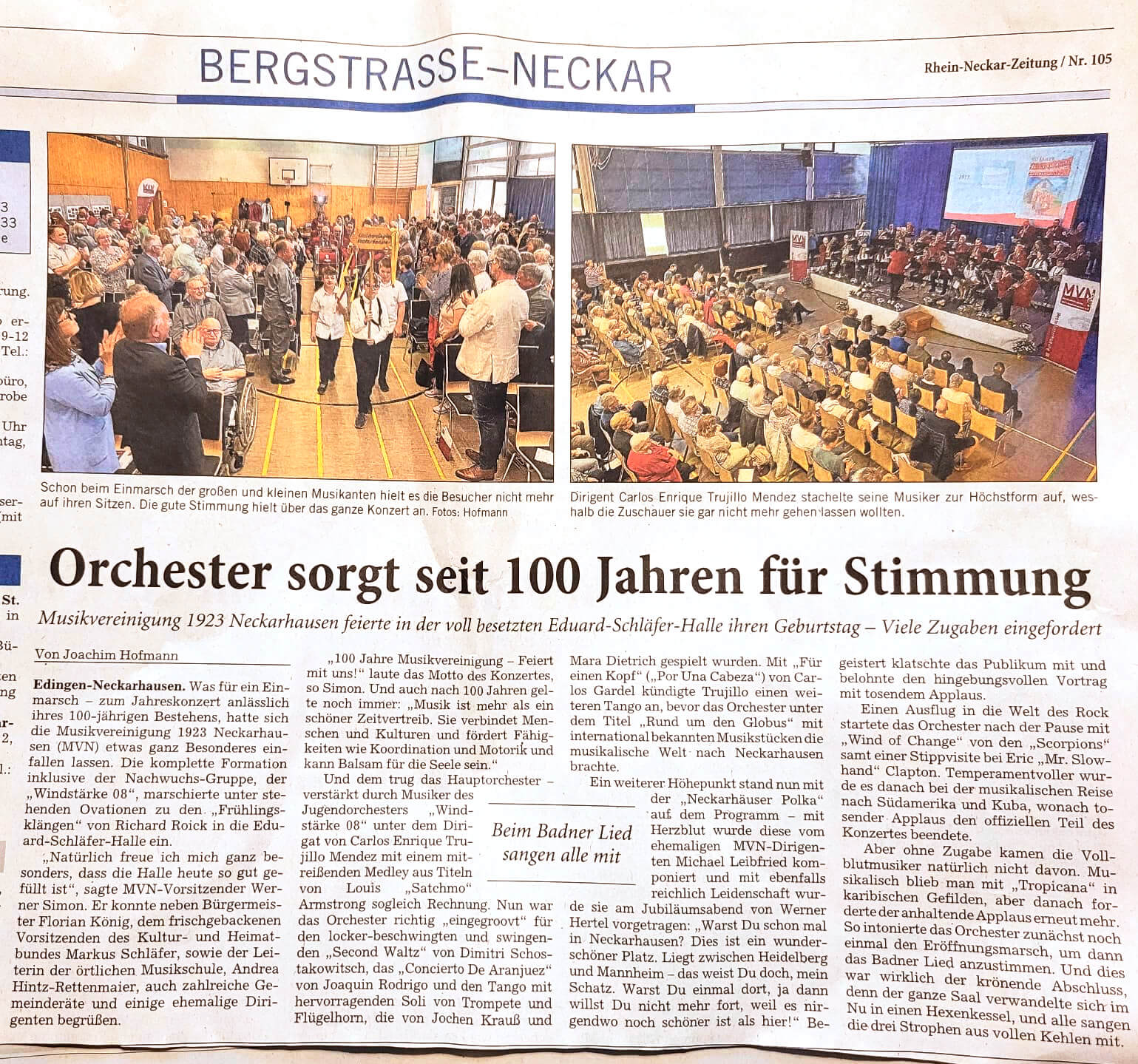Orchester sorgt seit 100 Jahren f&uuml;r Stimmung