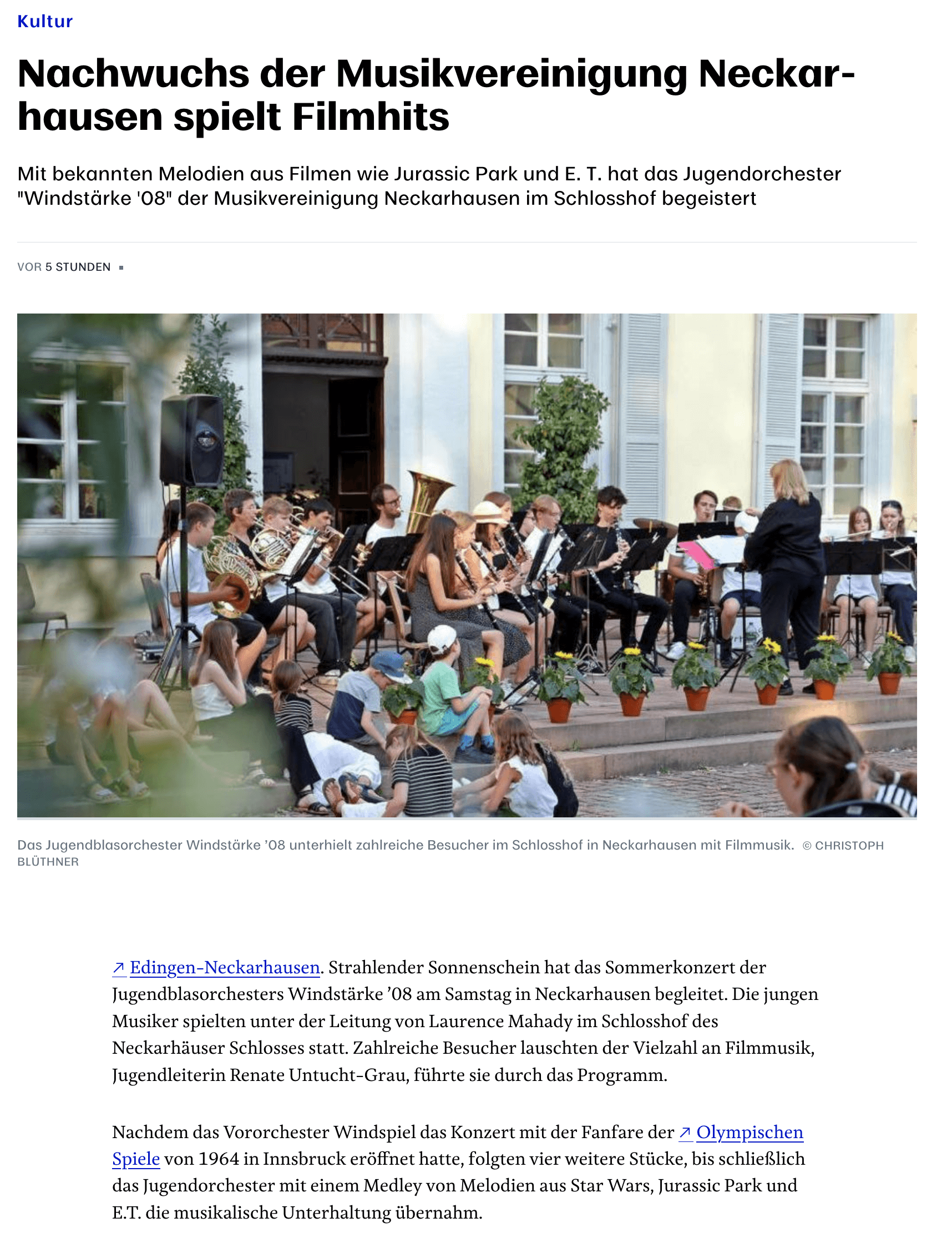 Artikel im Morgenweb vom 22.07.2024