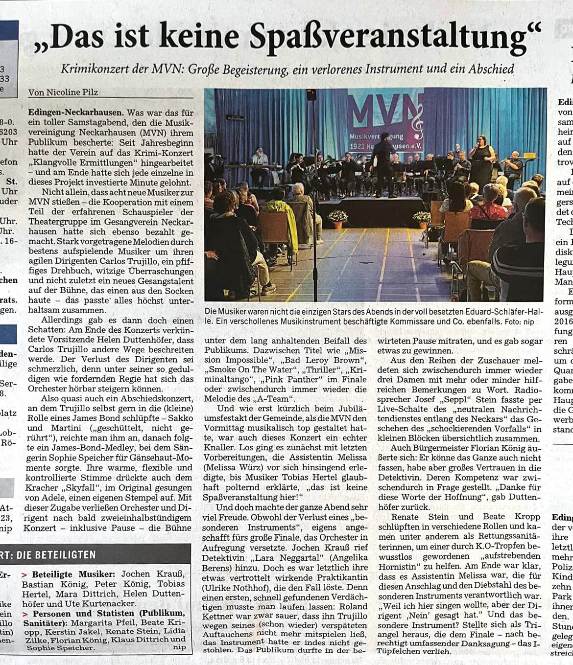 Presseartikel RNZ vom 20.5.2025