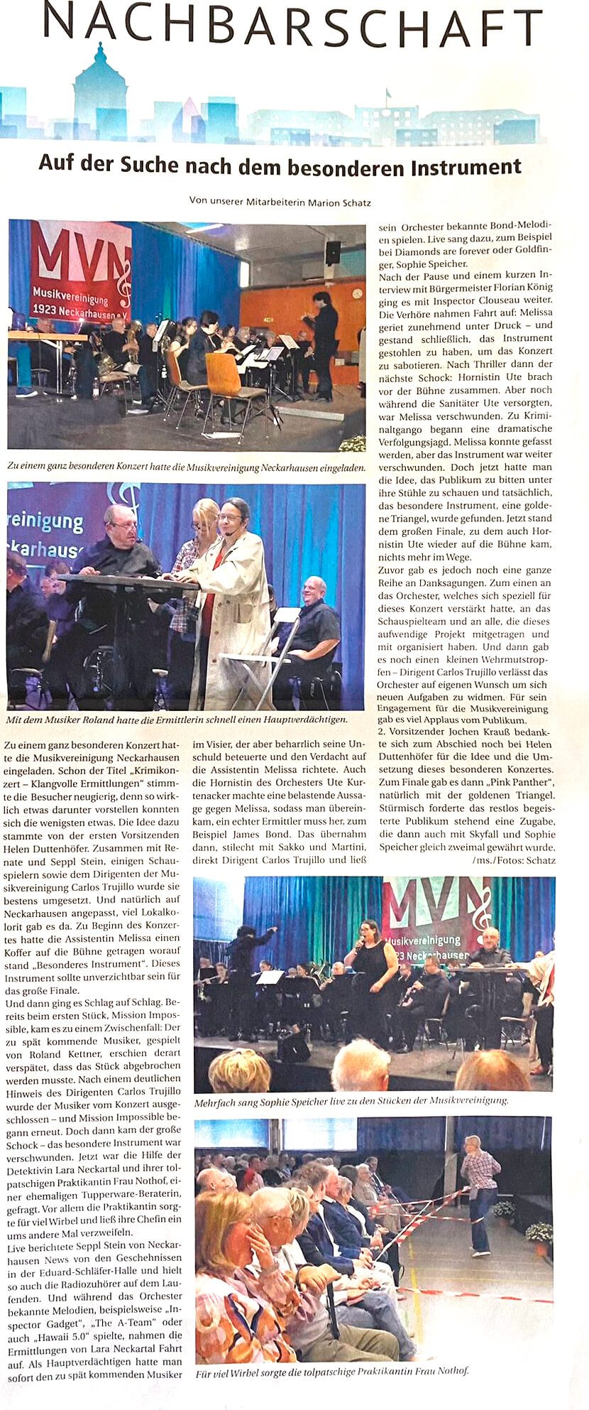 Presseartikel Friedrichsfelder Wochenblatt vom 23.5.2025