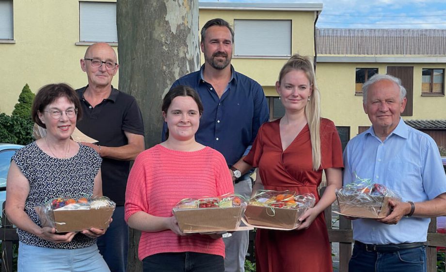 Die vom Blasmusikverband Rhein-Neckar für langjährige aktive Tätigkeit geehrten Mitglieder