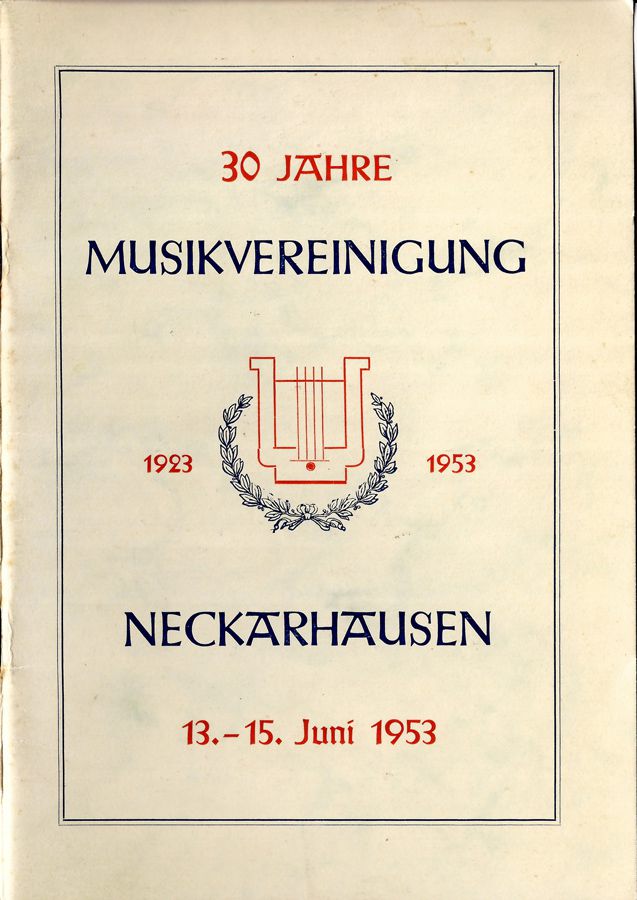 Festschrift 30 Jahre Musikvereinigung